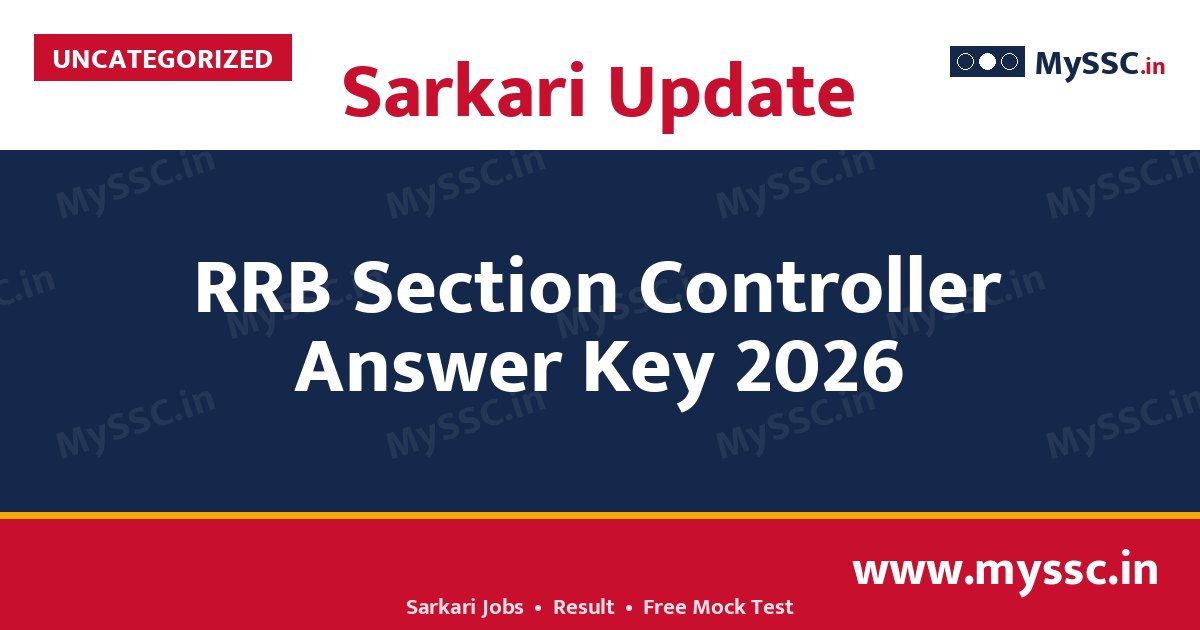 RRB Section Controller Answer Key 2026 (CEN 03/2026)