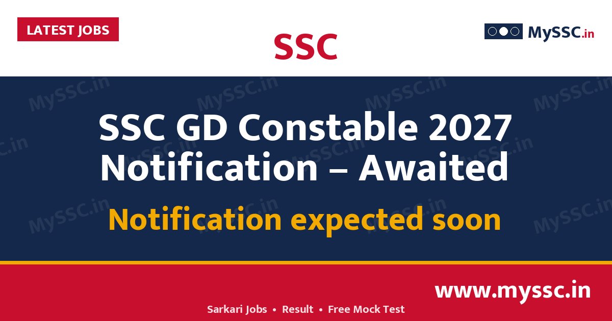 SSC GD Constable 2027 Notification – Awaited